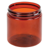 4 oz. Amber PET Straight-Sided Round Jar with 58/400 Neck (Cap Sold Separately)